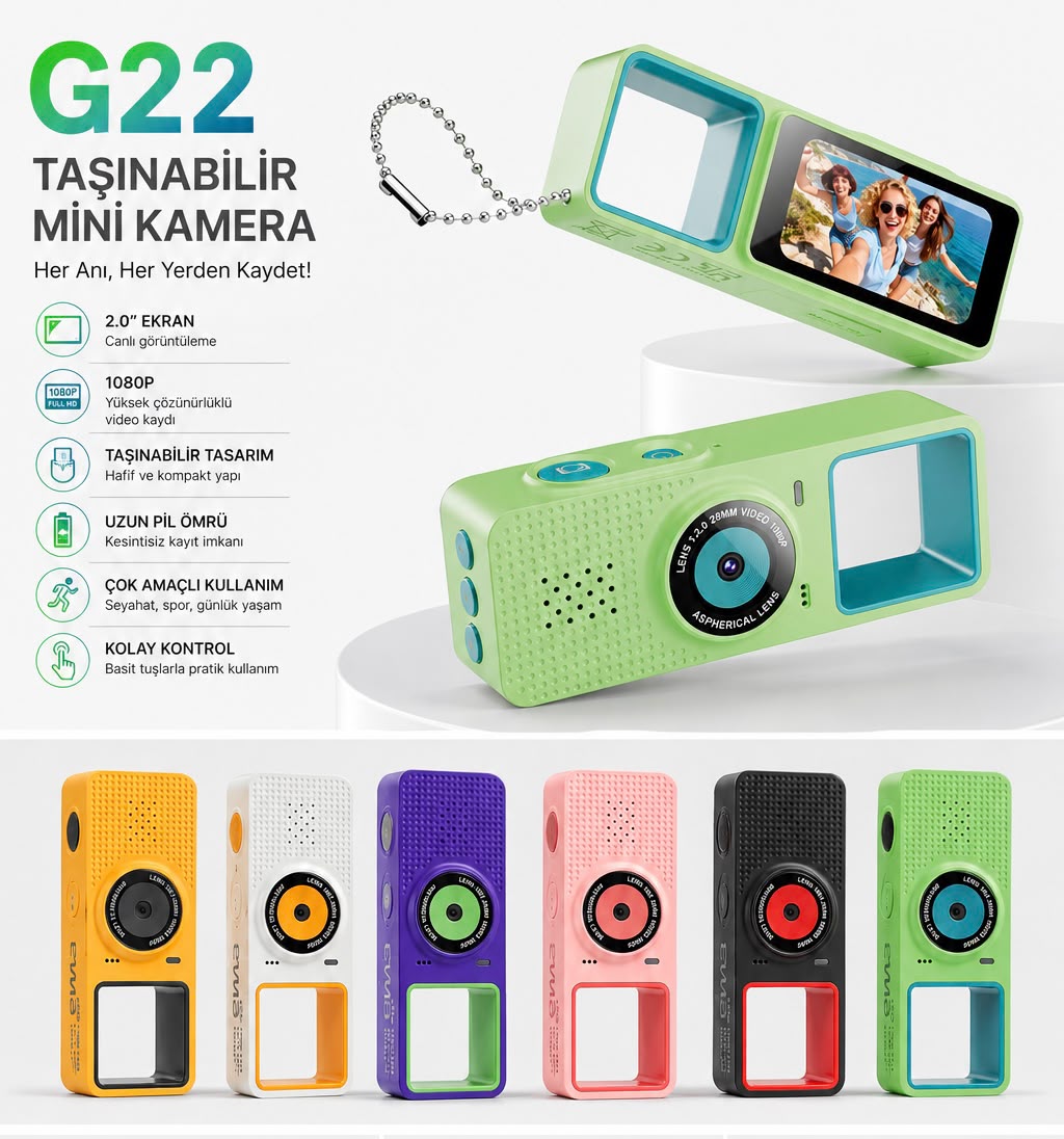 G22 Taşınabilir Mini Kamera